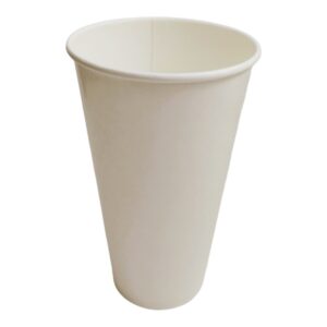 VASO PAPEL BLANCO ENCERADO PARA BEBIDA FRIA 12 oz